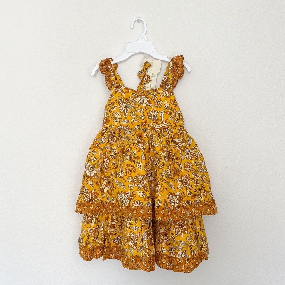 Joie Kids Yellow Floral Dress & Clips Set